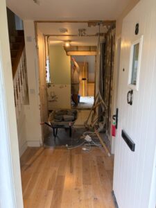 Work in progress in the hall